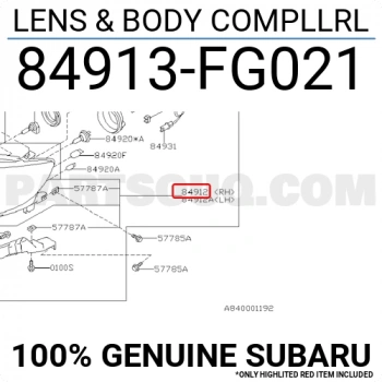 Japon İmpreza (Ge, Gh) 1.5:2.0  2008 2011 Far Sağ Krom (Oem No:84913Fg020)