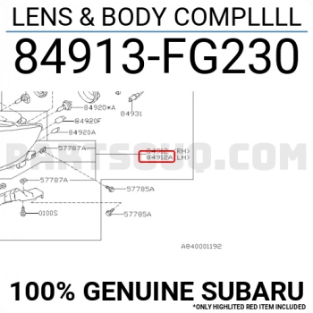 Japon İmpreza (Gh, Ge) 1.5:2.0  2008 2011 Far Sol Sıyah (Oem No:84913Fg230)