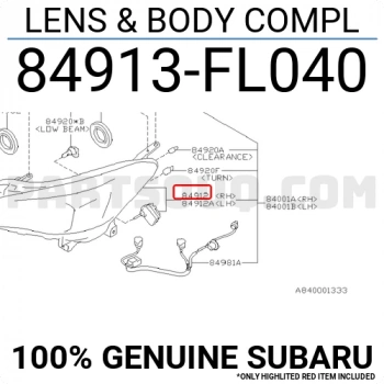 Japon Xv (Gt) 1.6 2017- Far Sağ Halogen (Oem No:84913Fl040)