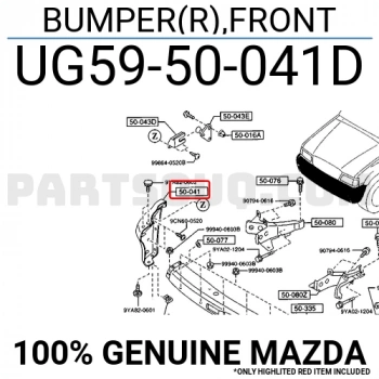 Japon B2500 (Uf) 2.5 D 1996-1998 Tampon Kulağı Ön Sağ . (Oem No:Ug5950041C)