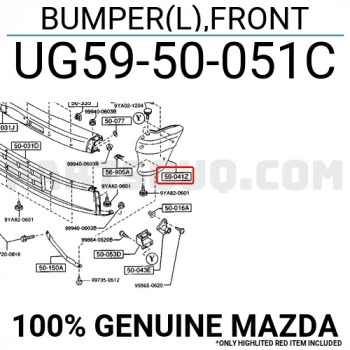Japon B2500 (Uf) 2.5 D 1996-1998 Tampon Kulağı Ön Sol . (Oem No:Ug5950051C)