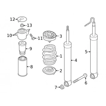Vw  A4 A5  2015- Amortisör Lastiği Arka  (Oem No:8W0512131E)