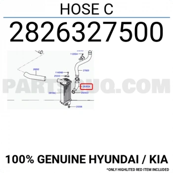 Kore Accent 1,3 2000-2005 Turbo Hortumu  (Oem No:2826327500)