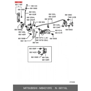 Kapı Kolu L300 Orta Dış Sol (Oem No:Mb421095)