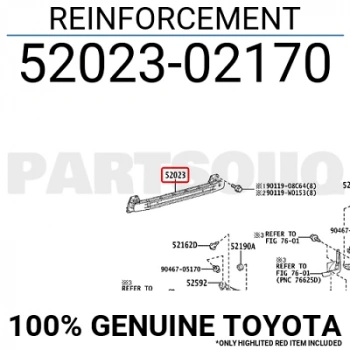 Tampon Demiri Arka Corolla 2019-21 (Oem No:5202302170)
