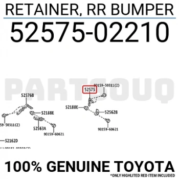 Tampon Braketi Arka Yan Sağ Corolla 2019-21 (Oem No:5257502210)