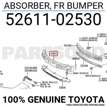 Darbe Emici Corolla 2019-2021 Ön (Oem No:5261102530)