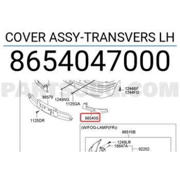 Far Alt Çıtası Starex Sol Kamyonet (Oem No:8654047000)