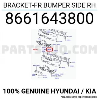 Sac Bağlantı Ön Tampon H100 Sağ (Oem No:8661643800)