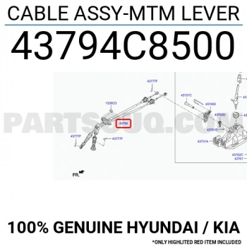 Tel Vites İ20 2015- Dizel (Oem No:43794C8500)
