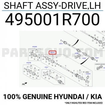 Mil Aks Ön  Blue 141.6 Dizl Sol At Abs 7 İleri (Oem No:495001R700)
