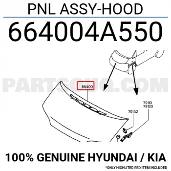 Motor Kaputu Starex 2002-2009 Pnlv Turbolu (Oem No:664004A550)