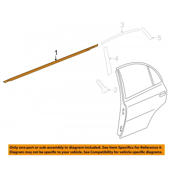 Cam Sıyırıcı Accent 2011-2019 Blue Arka Kapı Dış Sağ (Oem No:832201R000)
