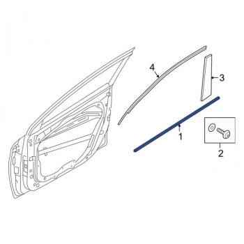 Cam Sıyırıcı Elantra 2021 Sonrası Arka Kapı Dış Sağ (Oem No:83220Aa000)