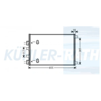 Renault Megane Iı / Scenic Iı 1.9-2.0Dcı 2003- Klima Radyatörü Kurutucusuz [Brazıng Al/Al] [618X417X16] (Oem No:8200325004)
