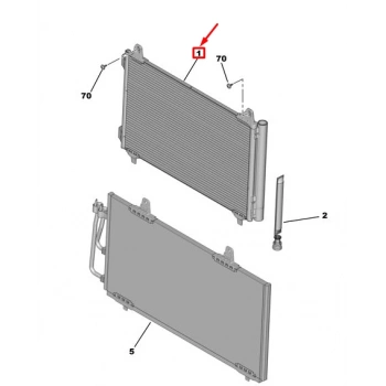 Radyatör Klima 208 Iı / 1.2 Puretech 1.5 Bluehdı 2021 Sonrası / Corsa F 1.2 1.5 2019 Sonrası / C4 Iıı 1.2 Puretech 2021 Sonrası/   Ds 3 Crossback 1.2 Puretech 1.5 Bluehdı 2021 Sonrası (Oem No:9825371480)