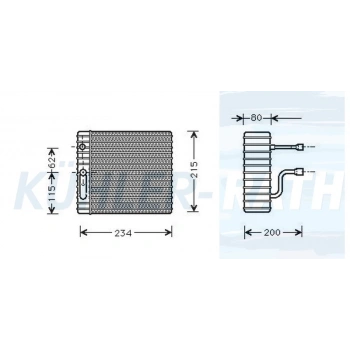 Ford Focus/Connect  1998-Evaporatör (Oem No:Xs4H19850Ab)