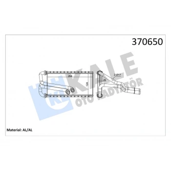 Ford Focus  2018- Kalorifer Radyatörü  (Oem No:Jx6A18B539Aa)