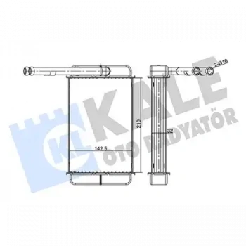 Radyatör Kalorifer Ford Transit (V347) 2.2/2.4/3.2Tdcı 2006 Sonrası (Nac) [Brazıng Al/Al] [247X147X42] Kalor (Oem No:4041957Vp6C1H18476Ab)