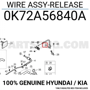 Tel Depo Kapak Pregio  1997-05 (Oem No:0K72A56840A)