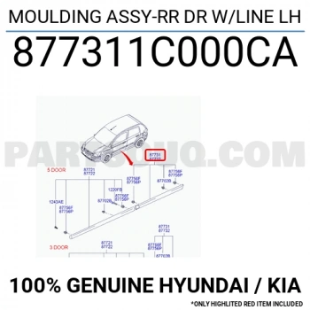 Bant Kapı Getz Arka 2003-2006 Sol (Oem No:877311C000Ca)