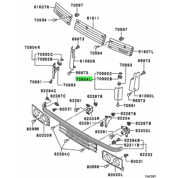 Ön Panel Köşe Bakaliti Canter 304/444/449 Sol (Rüzgarlık) (Oem No:Mb392782)
