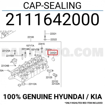 Tapa Blok Su Bongo / Pregio 1997-2004 2.7 J2 Takım (Sarı Pirinç) (Oem No:2111642000)