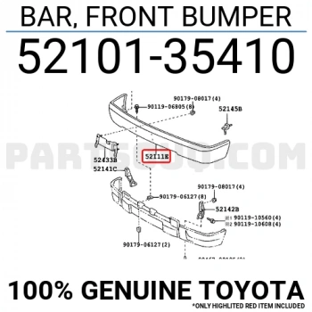 Tampon Hilux Ön  1998-2001 Ln-145 Krom (Oem No:5210135410)