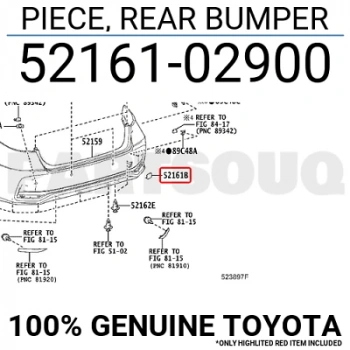 Çeki Demir Kapağı Corolla 2019-2021 Arka (Oem No:5216102900)