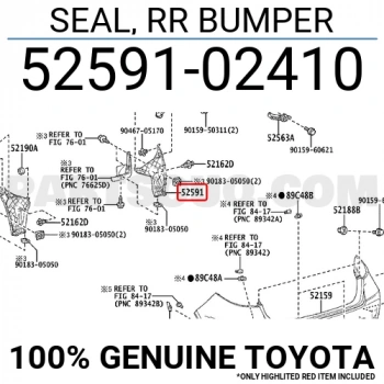 Çamurluk Davlumbazı Corolla 2019-2021 Arka Sağ (Oem No:5259102410)