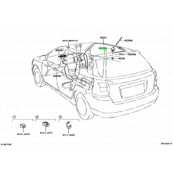 Anten Komple Corolla 2002-2006 Yuvalı (Oem No:8630002070)