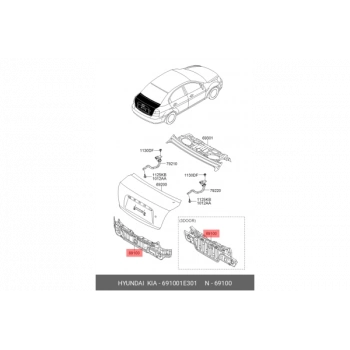 Panel Accent Arka 2006-2011 Era (Oem No:691001E301)