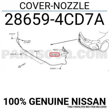 Far Yıkama Kapağı X-Traıl 2014-2018 Sağ (Oem No:286584Cd7A)