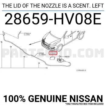 Far Yıkama Kapağı Qashaqı 2017-2019 Sol (Oem No:28659Hv08E)