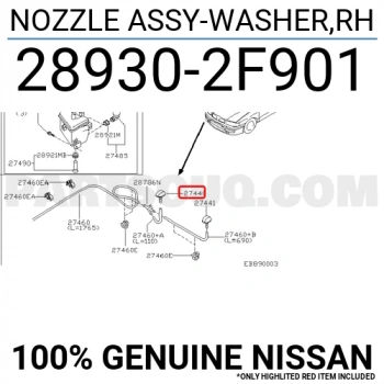 Su Fıskiye Memesi Primera 1996-99 (Oem No:289302F901)