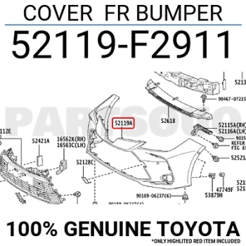 Tampon Corolla Ön 2019-24 (Oem No:52119F2911)