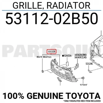 Tampon Panjurusı Corolla 2019-2024 Ön (Çeki Kapağı Dahil) (Oem No:5311202B50)