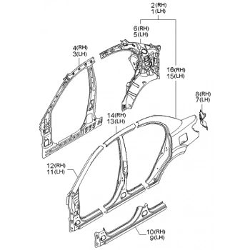 Çamurluk Rio 2006 Sonrası Arka Sol (Oem No:715031Gc10)