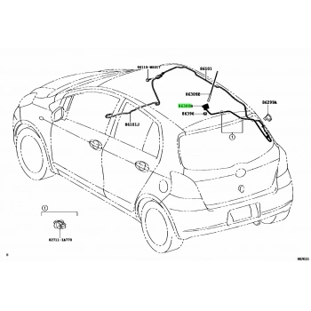 Anten Yaris 2006-2011 Göbek (Oem No:863000D100)