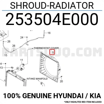 Kore Bongo Dizel 2006-2016 Radyatör Fan Davlumbazı Oem Hanon (Oem No:253504E000)