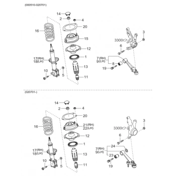 Kore Rio Benzin 2000-2005 Amortisör Takozu Ön Sol  (Oem No:54610Fd000)