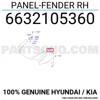 Çamurluk Atos 2006-2008 Delikli Sağ (Oem No:6632105360)