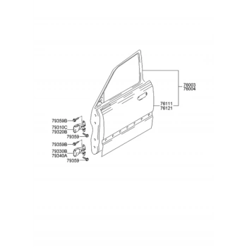 Kapı Sacı Accent Ön 2000-2006 Sağ (Oem No:7612125010)