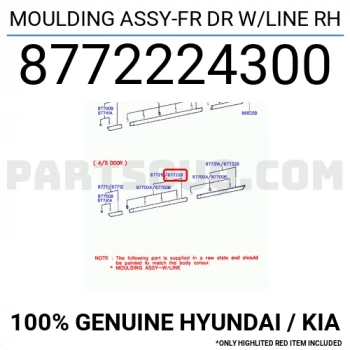 Bant Kapı Excel Ön Sağ (Oem No:8772224300)