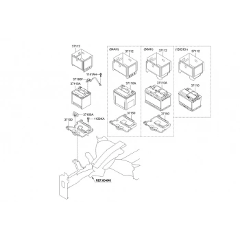 Sac Akü Accent Blue 2011- Dizel (Oem No:371501R540)