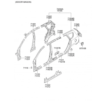 Direk Sacı Dış I-30 2007-2011 Orta Sağ (Oem No:714022La00)