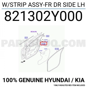 Kapı Çevre Fitili Ix-35 Ön 2010-2015 Sol (Oem No:821302Y000)