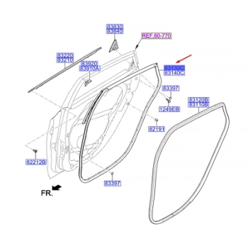 Kapı Çevre Fitili I-30 Arka 2012-2016 Sol (Oem No:83130A6000)