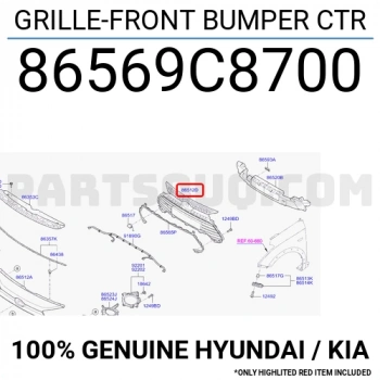 Tampon Panjurusı I-2020 Actıve Ön 2015 Sonrası Üst (Oem No:86569C8700)