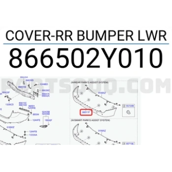 Tampon Ix-35 Arka Alt Parça 2010-15 (Oem No:866502Y010)